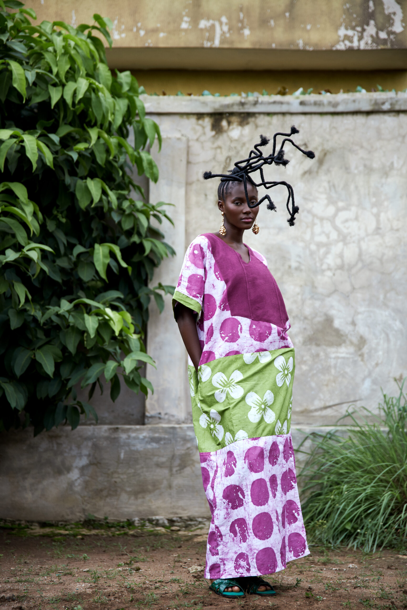 Adire Indigo Dress - Image 2